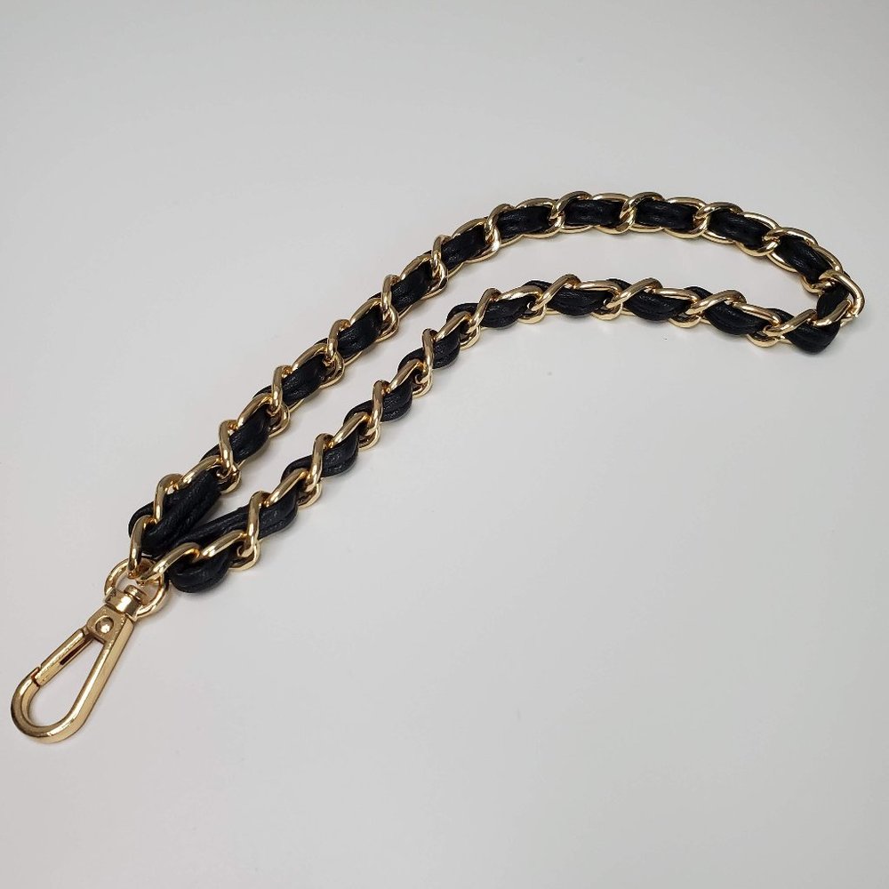 NEW Genuine Leather and chain Wristlet strap - Picture 5 of 7